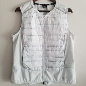 Nike Aeroloft Down Filled Running Vest Light Grey Women's XL